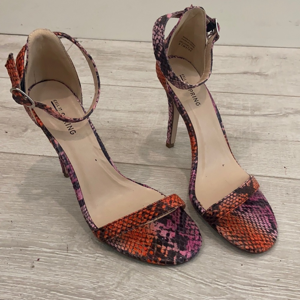 Snakeskin Heels Size 8